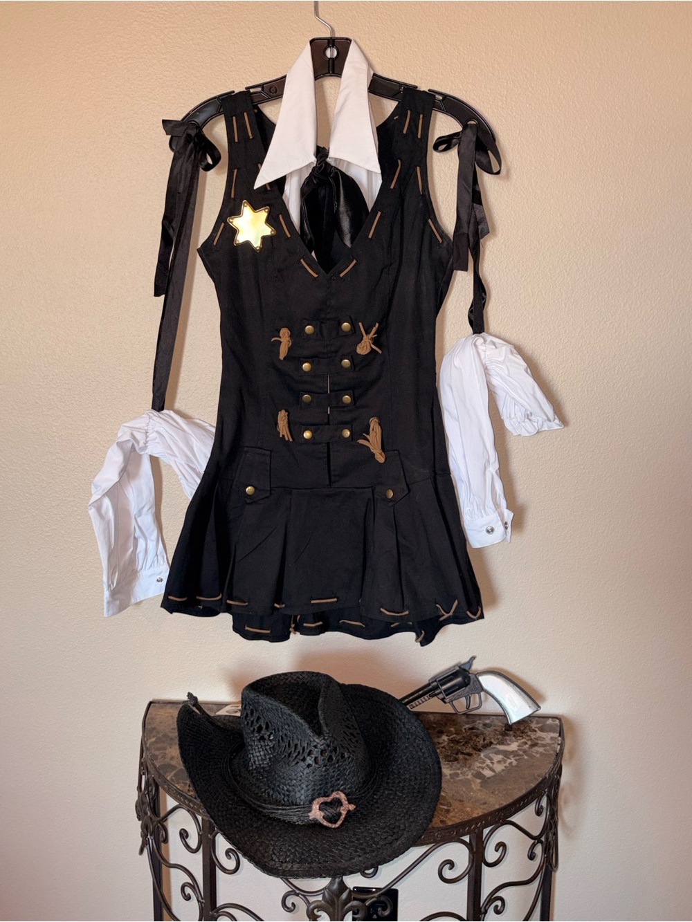 Black & White Sheriff Girl Halloween Costume Dress
